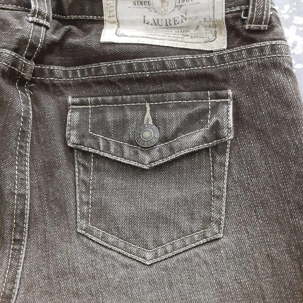 Ralph Lauren Chocolate washed flared leg jeans - kids size 8